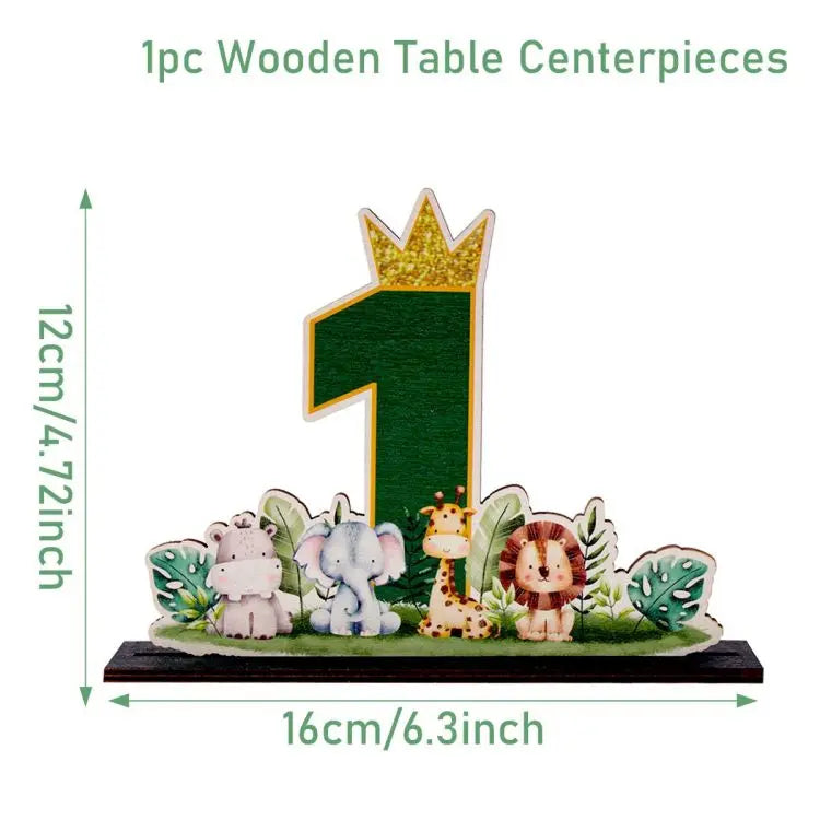 Jungle Safari Birthday Decoration Jungle Animals 1st Birthday Gifts Decoration Wild One Birthday Tableware Baby Shower Decor Good Vibrations