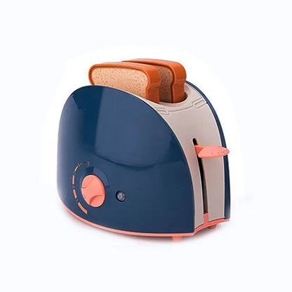 Mini Household Appliances Kitchen Toys Pretend Play Set with Coffee Maker Blender Mixer and Toaster for Kids Boys Girls Gifts Good Vibrations