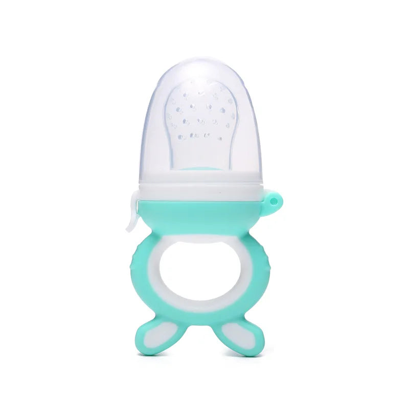 Infant Baby Food Fruit & Vegetable Feeder with Medium Mesh Bag Food Grade Liquid Silicone Yummy Nourishment Feeding Good Vibrations