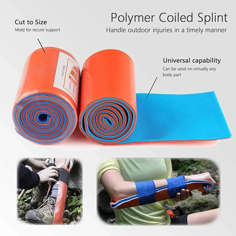 15PCS Survival First Aid Kit Survival Full Set Outdoor Gear Emergency Kits Trauma Bag Camping Hiking Adventures Good Vibrations
