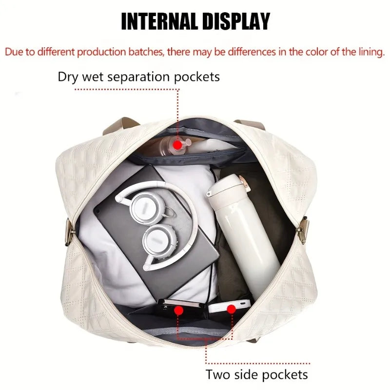 Lightweight Luggage Bag, Large Capacity Travel Duffle Bag Gym Tote Bags, Shoulder Weekender Overnight Bag Good Vibrations Adult Super Store