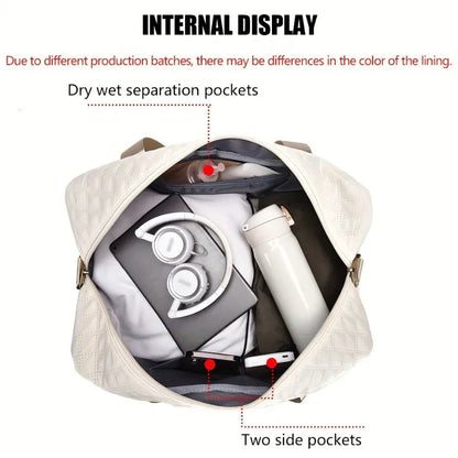 Lightweight Luggage Bag, Large Capacity Travel Duffle Bag Gym Tote Bags, Shoulder Weekender Overnight Bag Good Vibrations Adult Super Store
