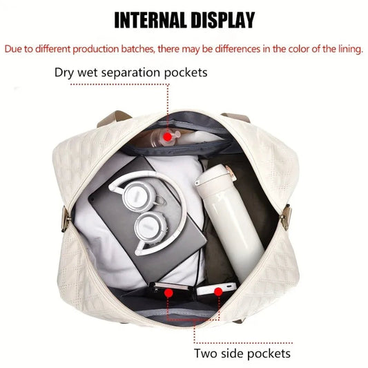 Lightweight Luggage Bag, Large Capacity Travel Duffle Bag Gym Tote Bags, Shoulder Weekender Overnight Bag Good Vibrations Adult Super Store