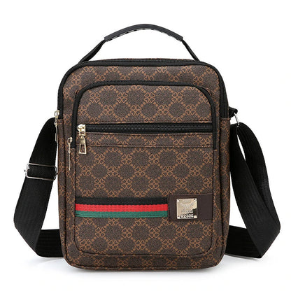 Crossbody Bag Men New Trendy Multi Layer Versatile Shoulder Handbag Casual Business Sling Messenger Bag for Daily Use and Travel Good Vibrations