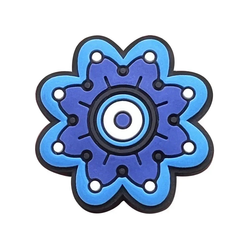 Shoe Charms for Crocs Accessories
 Blue Eyes Shoes Charm for Croc Decorations Pins Men Accessory Jeans Woman Clogs Clips Badges Good Vibrations