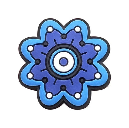 Shoe Charms for Crocs Accessories
 Blue Eyes Shoes Charm for Croc Decorations Pins Men Accessory Jeans Woman Clogs Clips Badges Good Vibrations