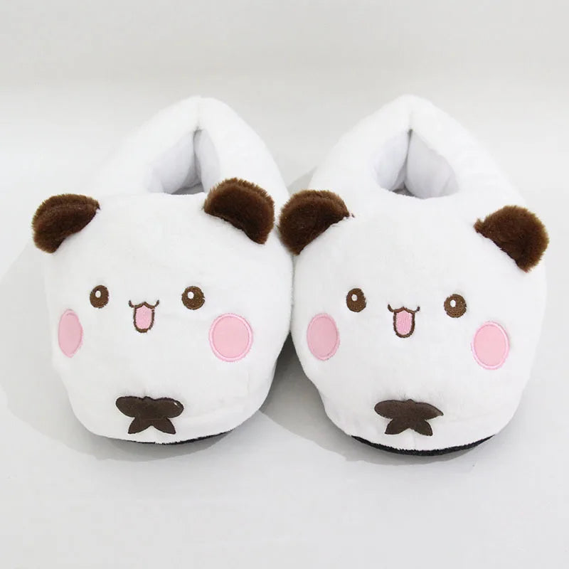2025 New Panda Bubu And Yier Slippers Cartoon Panda Indoor Couple'S Warm Cotton Slippers Autumn And Winter Gift Birthday Gift Good Vibrations