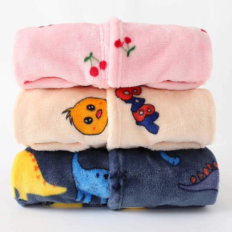 Boy and Girls Flannel Pajamas Robe Autumn and Winter Children Sleepwear Soft Hooded Kids Homewear 2-8 Years Good Vibrations