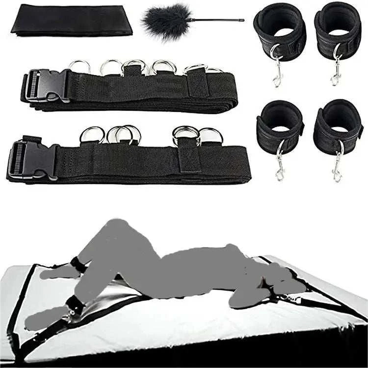 Sex Toy BDSM Kits Plush Sex Bondage Set Handcuffs Sex Games Whip Gag Nipple Clamps Sex Toys For Couples Exotic Accessories +18 GOOD Vibrations