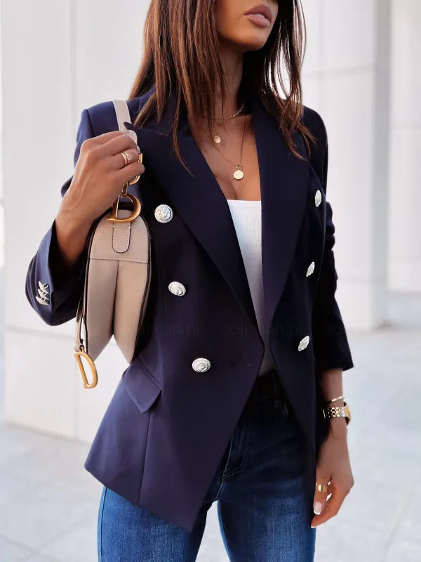 Autumn Jacket Blazer Women Coat Short White Blazer Female Office Black Ladies Long Sleeve Elegant Woman Casual Coats Streetwear Good Vibrations