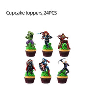 New Avengers Cake Decoration Cake Toppers Birthday Party Supplies Baby Shower Superhero Kids Boys Girls Cup Favors Decoration Good Vibrations