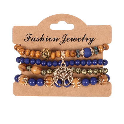 Bohemian Handmade Beads Bracelet Set For Women Summer Colorful Beaded Chain Bangle Men Boho Jewelry Accessories Good Vibrations