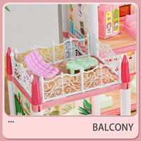 Doll Houses 3D Assembled DIY Miniatures Dollhouse Accessories Villa Princess Castle withGirl Birthday Gift Toy House Good Vibrations