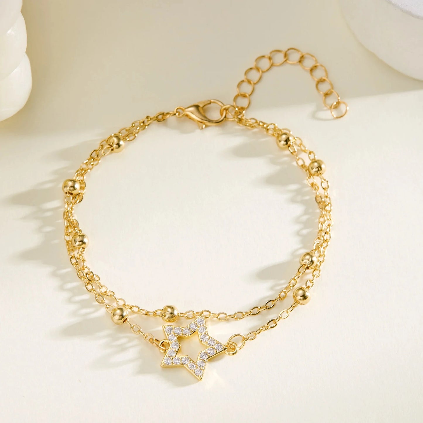 Elegant Crystal Flowers Bracelet For Women Y2K Sweet Girls Moon Cherry Blossom Bow Zircon Bracelets Luxury Designer Jewelry Gift Good Vibrations Adult Super Store