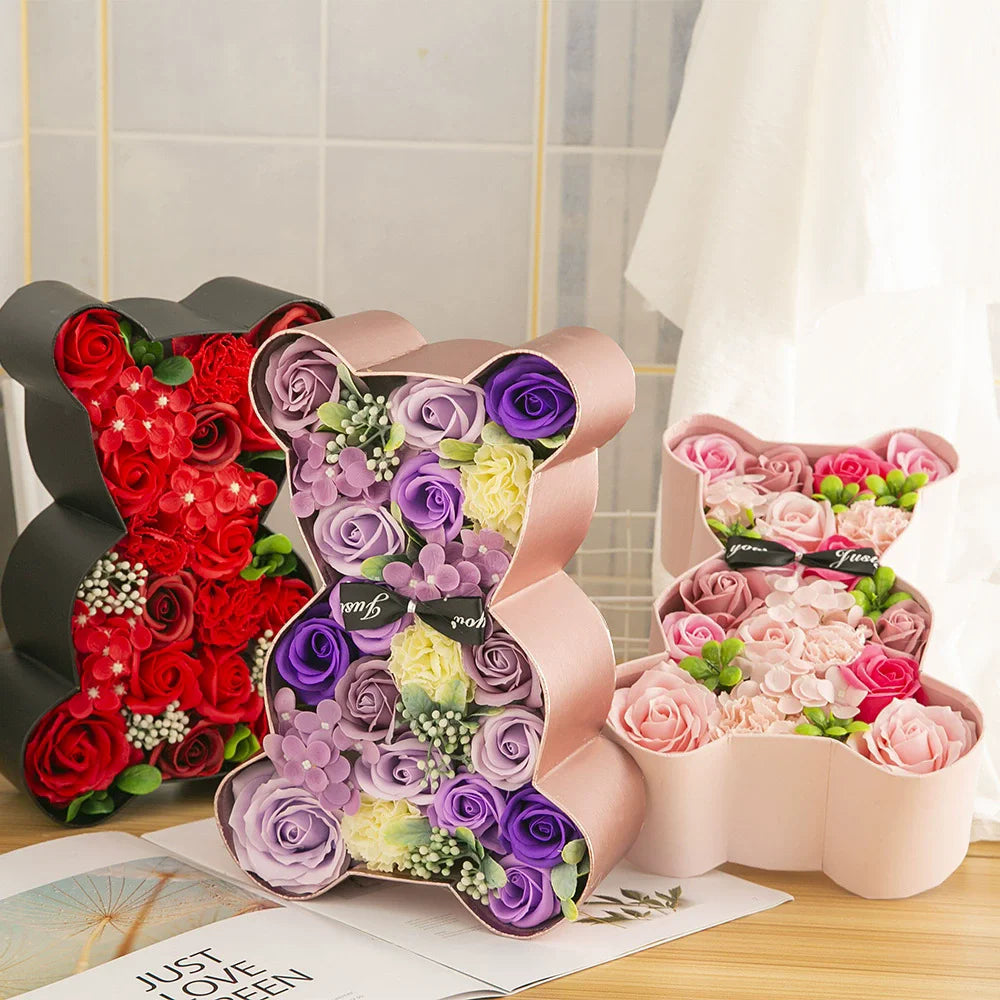 Mother's Day Rose Gift Box Soap Flower Gift Set Valentine Roses Boutique Package Gifts For Wife Wedding Supplies Wedding Good Vibrations Adult Super Store