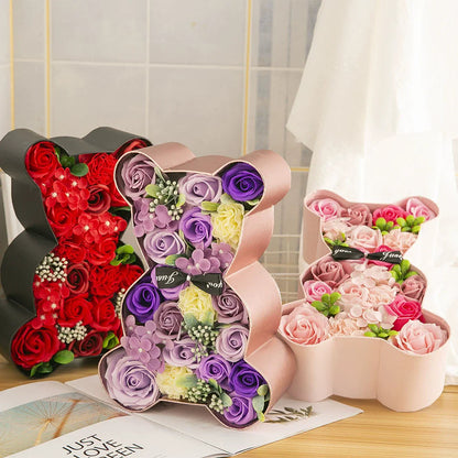 Mother's Day Rose Gift Box Soap Flower Gift Set Valentine Roses Boutique Package Gifts For Wife Wedding Supplies Wedding Good Vibrations Adult Super Store