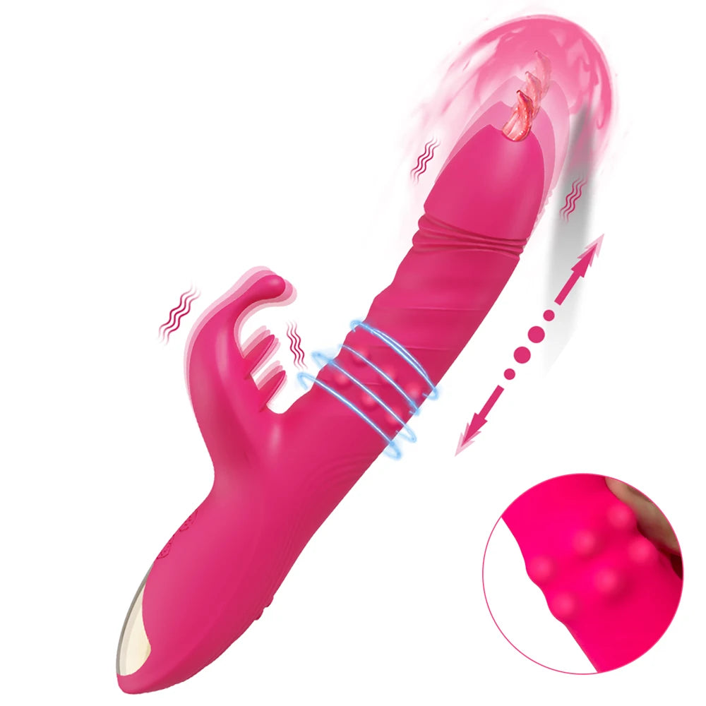 Thrusting Rabbit Vibrator for Women Clitoris G-Spot Stimulator Come and Go Vagina Vibrator Female Masturbator Sex Toy for Women GOOD Vibrations