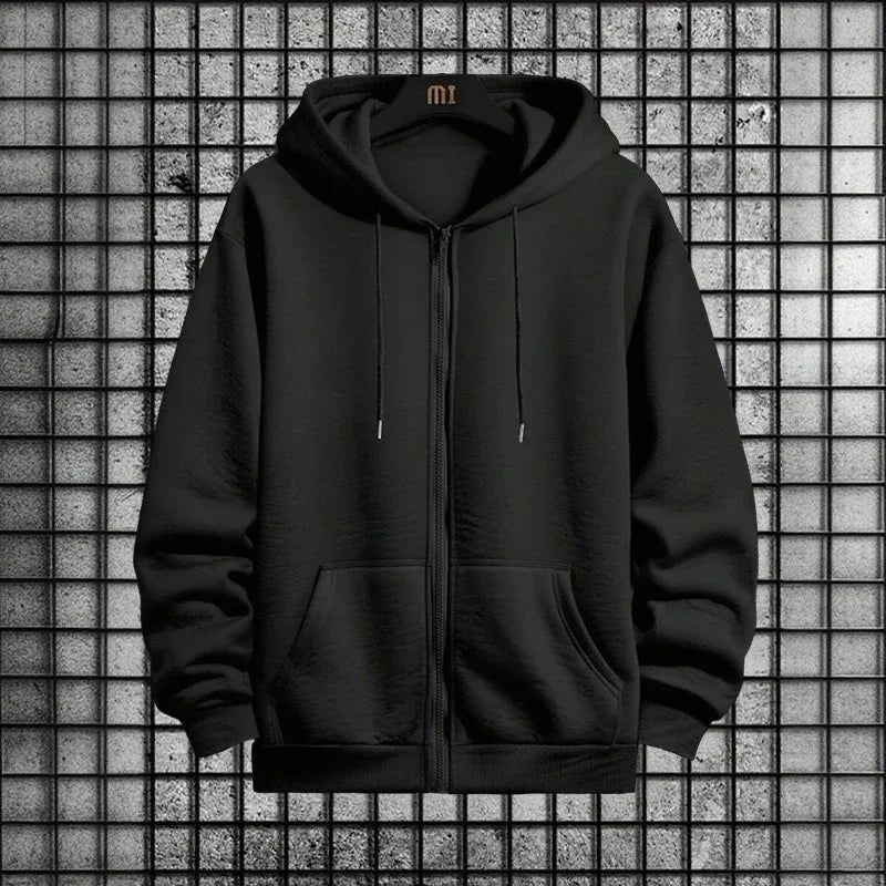 2026 New Arrival Men's Zipper Hoodie Sweatpants 2 Piece Set High Quality Hooded Long Sleeve Sweatshirt Autumn Winter Tracksuit Good Vibrations