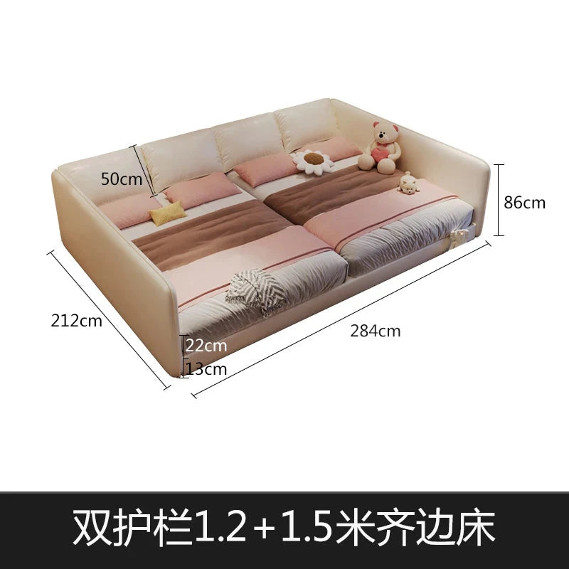 King Size Europian Bed Modern Minimalist Luxury Kids Children Bed Sleeping 180x200 Cama De Lujo Para Dormitorio Home Furniture Good Vibrations
