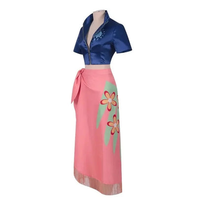 Anime Cosplay Costume Dress Outfits Nico Robin Cosplay Costume Glasses Party Wig Suit Costumes For Girl Halloween Carnival Suit Good Vibrations