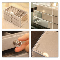 Jewelry Storage Box Home Jewelry Display Box Multi-layer Drawer Necklace Earring Ring Jewelry Organizer Good Vibrations