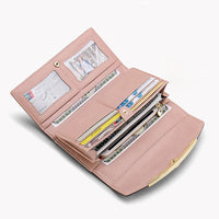 Luxury Designer Women's Long Leather Wallet High Quality Large Capacity Purses for Women Multifunctional Simple Elegant Handbag Good Vibrations