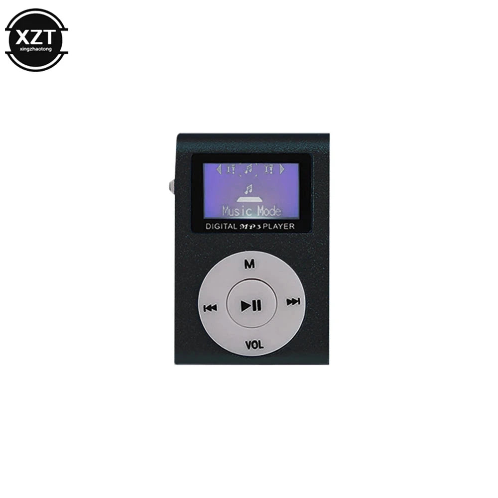 Portable MP3 Music Player Mini Metal Clip MP3 Student Walkman Support  Micro SD TF Card LCD Screen Fashion Sport Music Playe Good Vibrations