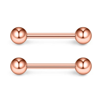 2 Pieces 14G 16mm Night Glow Flexible Acrylic Straight Tongue Ring pacifier Ring Fixed Perforated For Woman and Man Good Vibrations