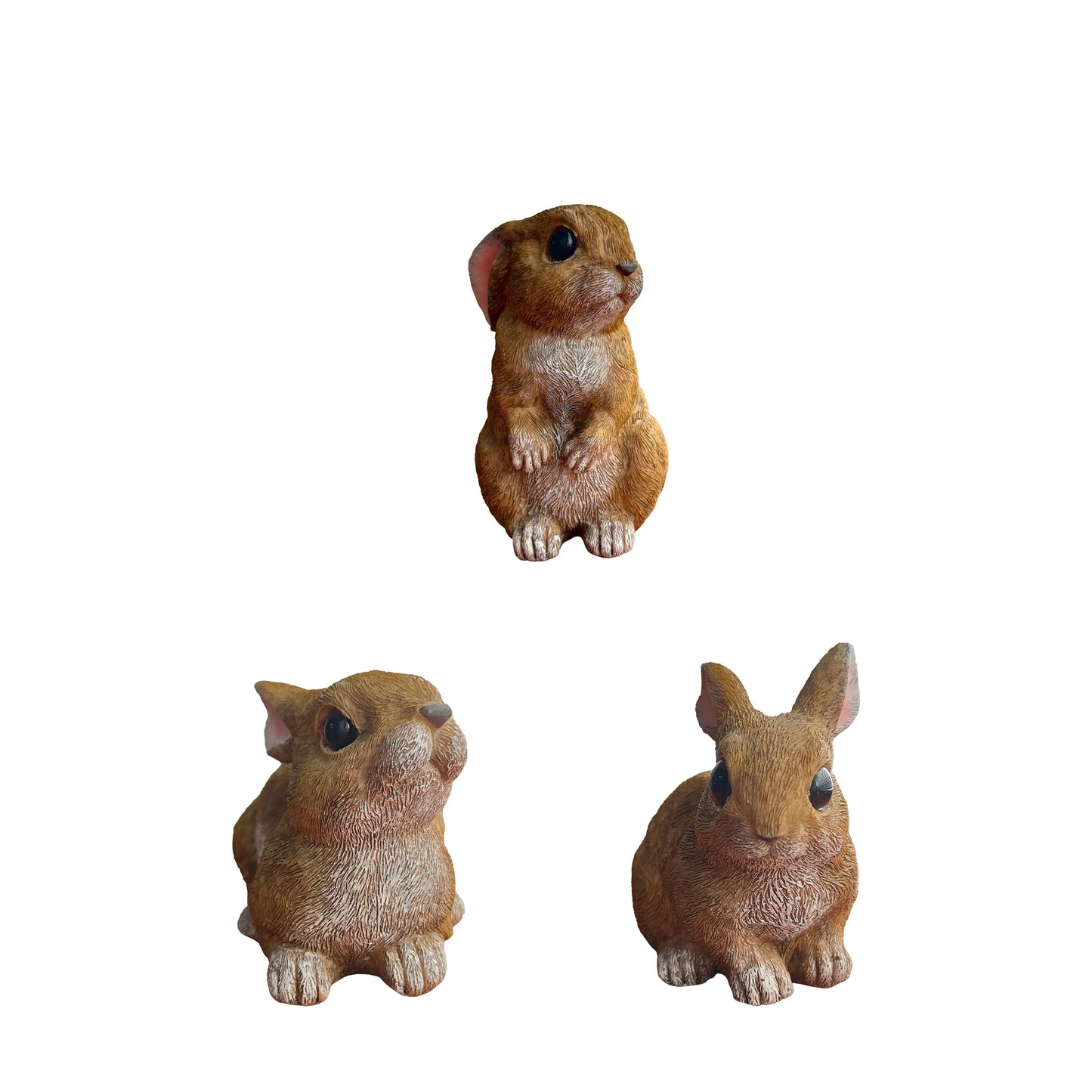 Bunny Decor Yard Decorations Outdoor Set of 3, Bunny Decorations for Home Garden Outdoor Statues, Easter Bunny Table Funny Garde Good Vibrations