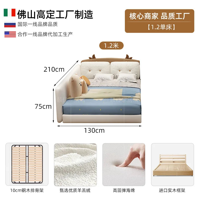 Upholstered Headboard Beds Waterproof Minimalist Luxury Modern Bed Double Frames Muebles Para El Hogar Furniture Decoration Good Vibrations