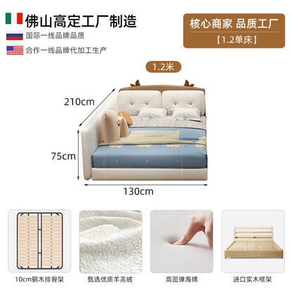 Upholstered Headboard Beds Waterproof Minimalist Luxury Modern Bed Double Frames Muebles Para El Hogar Furniture Decoration Good Vibrations
