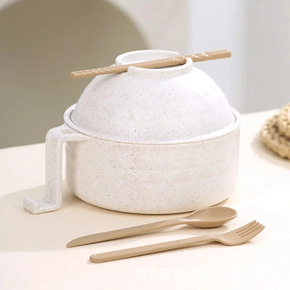 Ramen Cooker, Microwave Ramen Bowl Set with Chopsticks Spoon Ramen Noodle Bowl Instant Cooking for College Dorm Room Essentials Good Vibrations