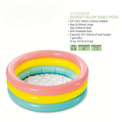 Tricolor Inflatable Baby Paddling Pool Pool Bath Sand Pool Ocean Ball Pool Good Vibrations