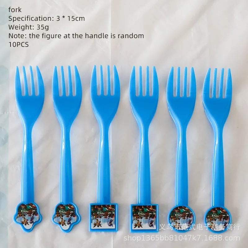 Game Roblox Cartoon Party Theme Birthday Supplies Balloon Banner Cake Topper Tableware Set Decorative Anime Peripheral Gifts Good Vibrations