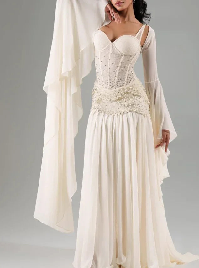 Customized Formal Dress Women Elegant Wedding Dress Plus Size Party Dresses Women Evening Vestidos De Fiesta שמלות ערב לבן فسات Good Vibrations