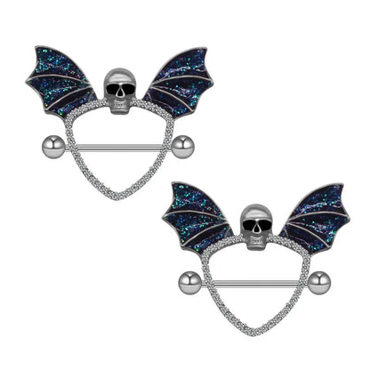 Gothic Nipple Rings Spider Skull Nipple Piercing Jewelry Halloween Body Jewelry Good Vibrations Adult Super Store