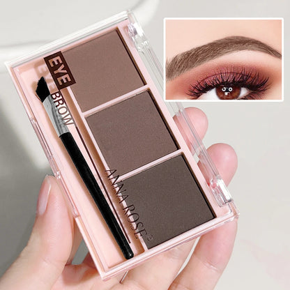 Three-color eyebrow powder shadow three-dimensional eyebrow shape waterproof and sweat-proof natural long-lasting eyebrow powder Good Vibrations