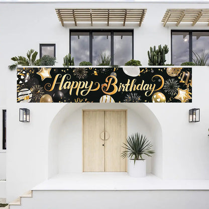 Happy Birthday Banner Birthday Party Decoration Kids Boys Girl Baby Shower Decoration Bunting Garland Banners Flags Anniversary Good Vibrations