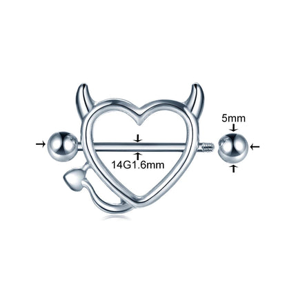1Pair Stianless Steel Nipple Rings Piercing Jewelry Wholesale Women Sexy Clips Nipple Ring Clamps Pierced  Body Jewelry Good Vibrations Adult Super Store