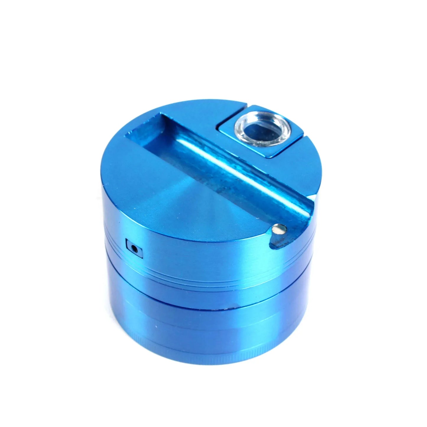 75mm zinc alloy herbal grinder with groove, five layers, frosted finish.