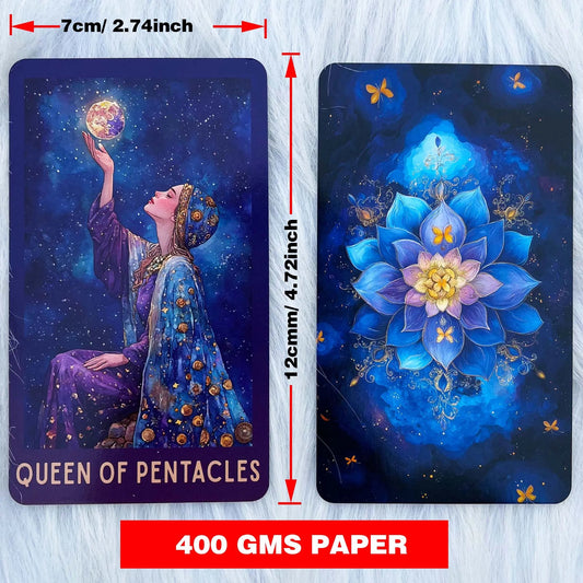 Celestial Tarot Deck, English Guidebook, Card Game, Divination and Meditation Tool, Wisdom of Traditional Tarot, 78 Cards Good Vibrations