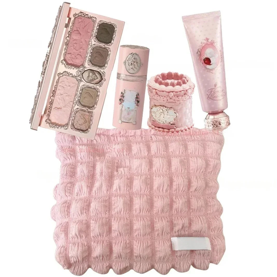 Makeup Set Flower Knows Swan Ballet Series Six Color Eyeshadow Palette Embossed Blusher Shine Lipstick Kit Maquiagem With Bag Good Vibrations
