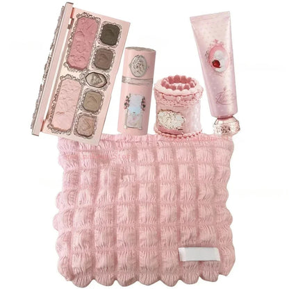 Makeup Set Flower Knows Swan Ballet Series Six Color Eyeshadow Palette Embossed Blusher Shine Lipstick Kit Maquiagem With Bag Good Vibrations
