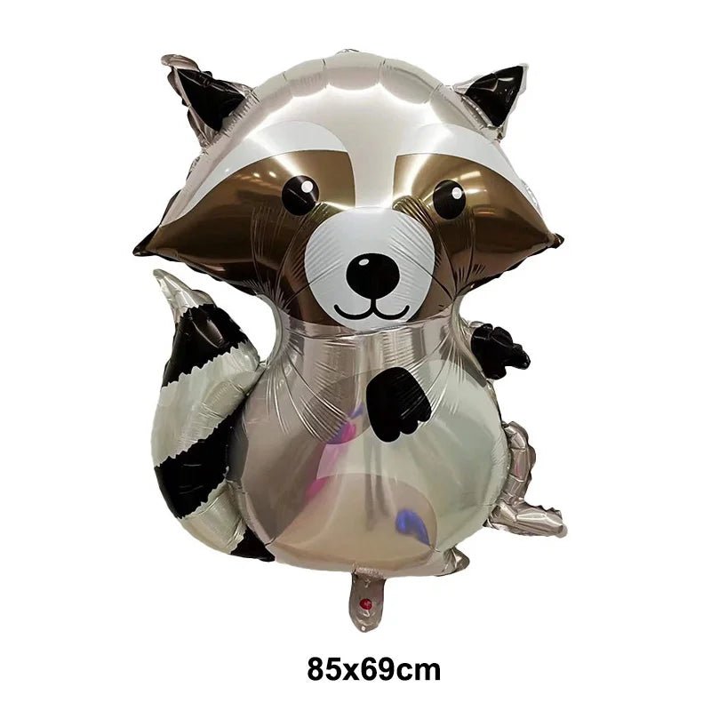 Woodland Animals Birthday Decoraiton Balloon Fox Hedgehog Raccoon Deer Bear Helium Foil Balloons Forest Theme Party Decor Good Vibrations