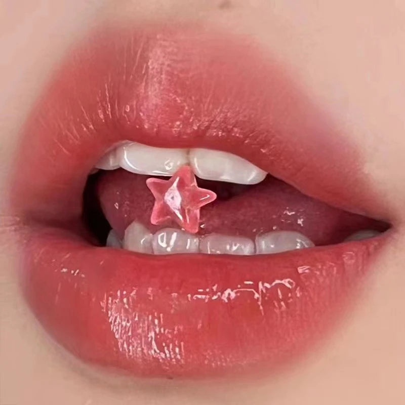 Titanium Steel Tongue Ring Punk Glowing In Dark Five-pointed Star Tongue Stud Fashion Body Piercing Jewelry Good Vibrations