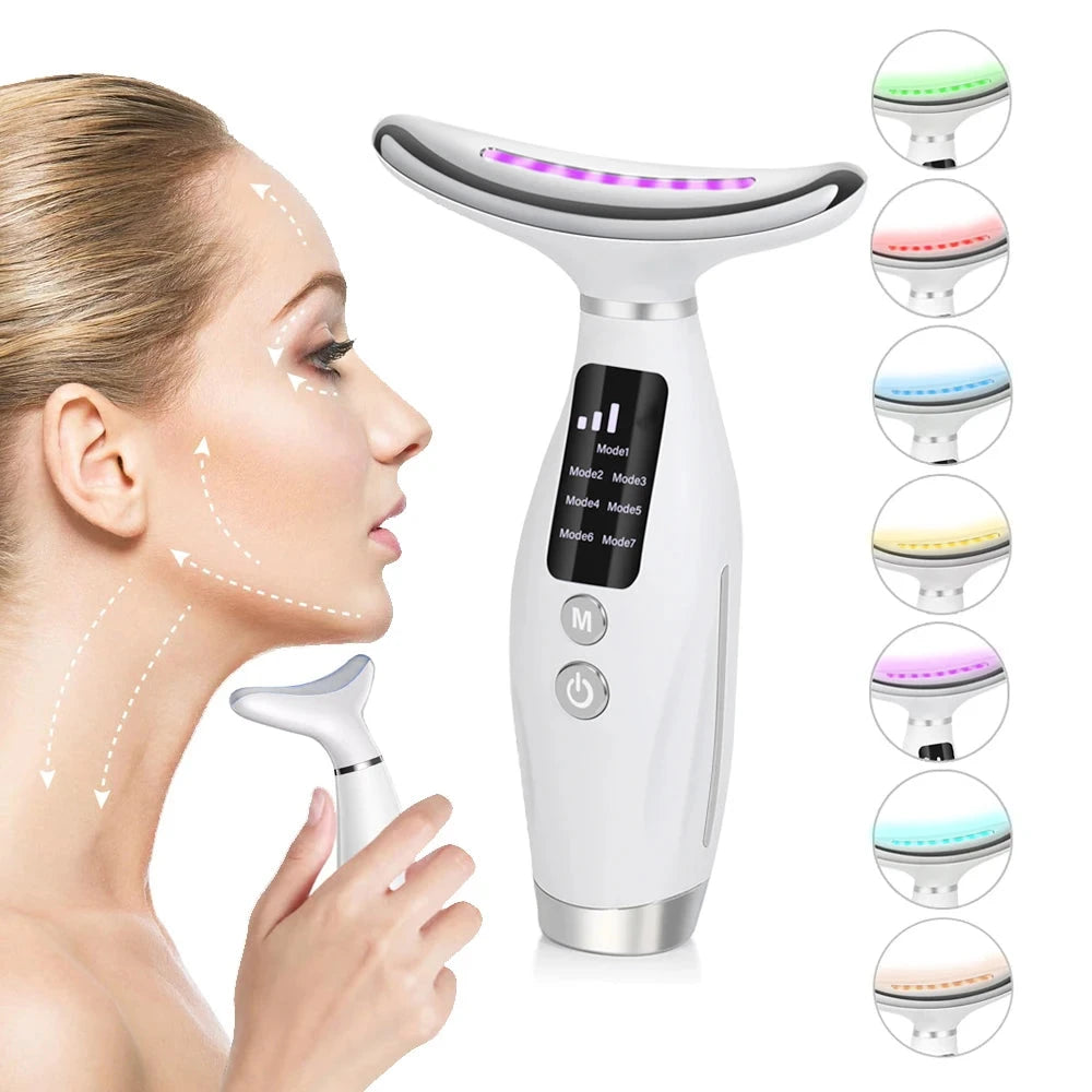 Face Massager -USB rechargeable skin massage tool with digital display designed for the face and neck Good Vibrations