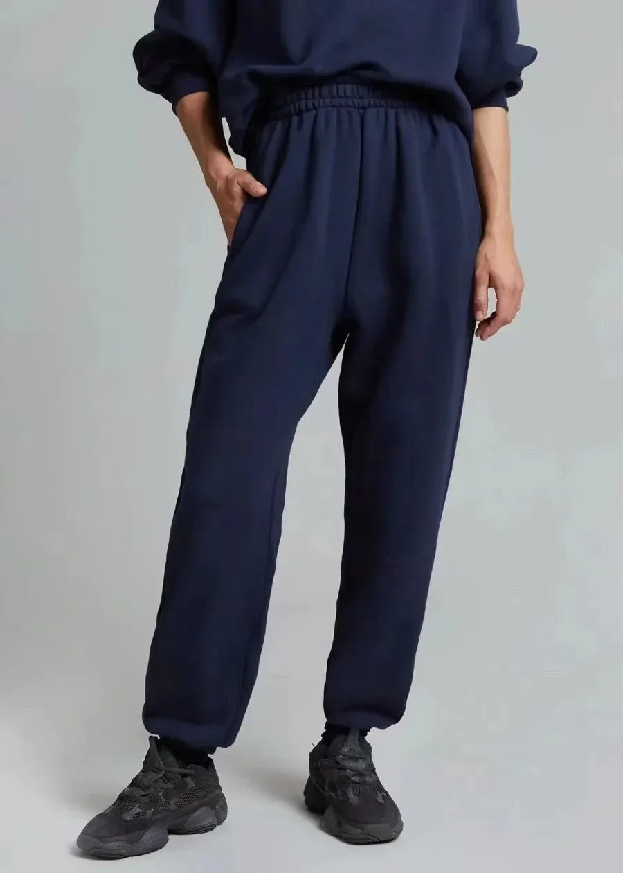 cotton jogging set women long sleeve sweatshirt Relaxed fit SWEATPANTS autumn winter relaxed fit 2 piece sets womens outfits Good Vibrations