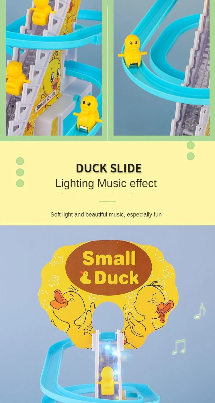 Children's ducklings climb stairs, cute ducks climb stairs, baby electric singing toys, duck slides Good Vibrations