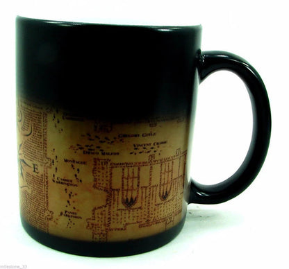 Creative Magic Mug,Color Changing Mug Marauders Map Mischief Managed Wine Tea Cup  Hot Drink Cup Creative Drinkware Gifts Good Vibrations