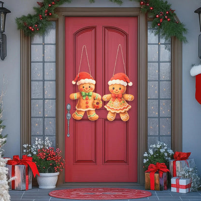 Christmas Door Hanging Merry Christmas Decorations for Home 2025 Navidad Xmas Tree Wall Pendant New Year 2026 Good Vibrations